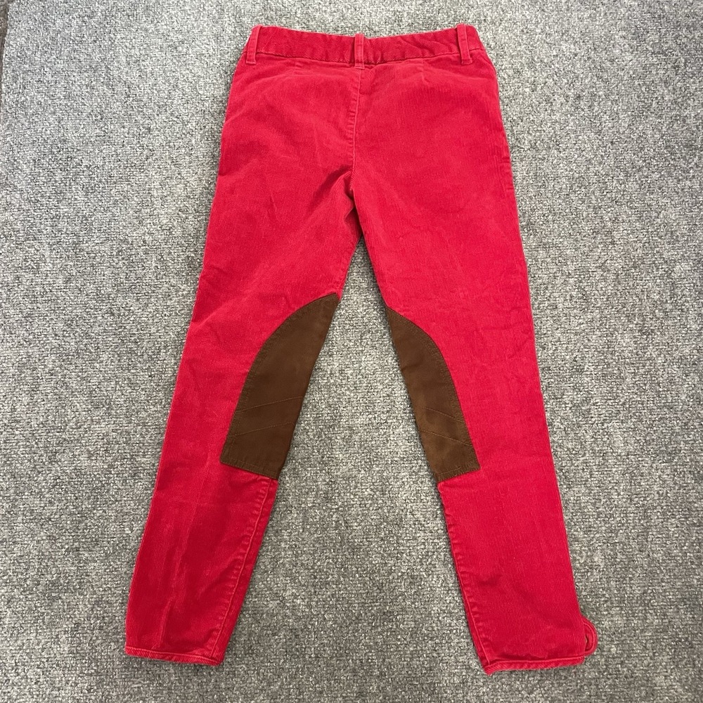 Ralph Lauren Corduroy Riding Pants Girls 10 Red Jeans Preppy Equestrian Polo - Picture 2 of 8